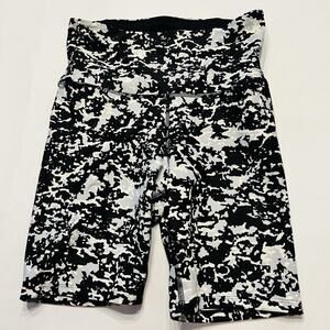 Reebok Women’s Speckle Modern Safari Short Leggings Black White Sz S